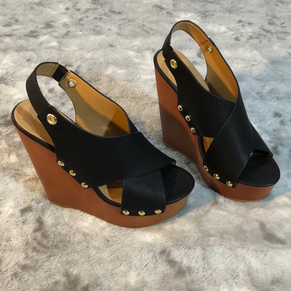 Black and Brown Wedges